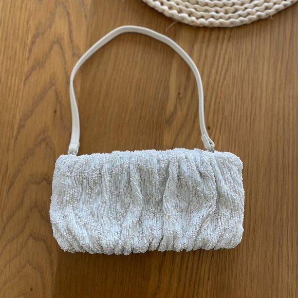 STAUD BEADED BEAN BAG CREAM SWIRL - Picture 8 of 11